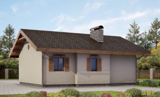 090-002-Л Проект одноэтажного дома, небольшой коттедж из кирпича Лахденпохья | Проекты домов от House Expert