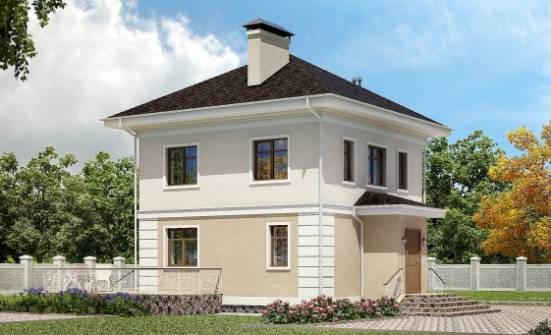 090-003-Л Проект двухэтажного дома, уютный загородный дом из теплоблока Петрозаводск | Проекты домов от House Expert