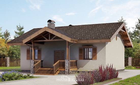 090-002-Л Проект одноэтажного дома, небольшой коттедж из кирпича Лахденпохья | Проекты домов от House Expert