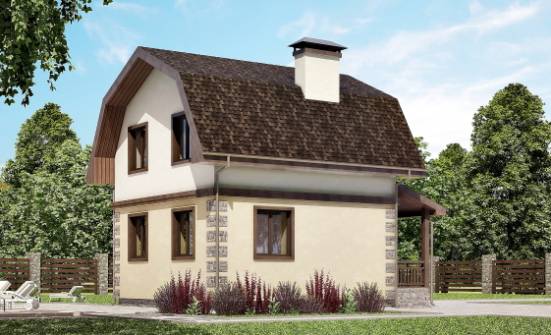 070-004-П Проект двухэтажного дома с мансардным этажом, доступный дом из газосиликатных блоков Костомукша | Проекты домов от House Expert