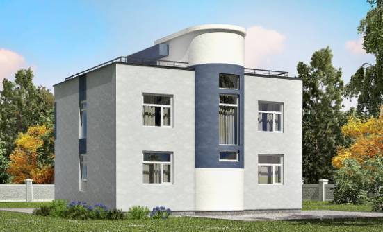 180-005-П Проект двухэтажного дома, красивый коттедж из теплоблока Кемь | Проекты домов от House Expert