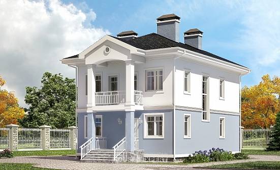 120-001-П Проект двухэтажного дома, доступный дом из поризованных блоков Сегежа | Проекты домов от House Expert
