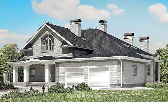 385-001-П Проект двухэтажного дома с мансардой, гараж, огромный дом из бризолита Суоярви | Проекты домов от House Expert