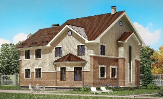 300-004-Л Проект двухэтажного дома, просторный дом из газосиликатных блоков Питкяранта | Проекты домов от House Expert