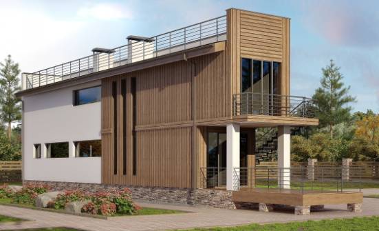 100-003-Л Проект двухэтажного дома, экономичный коттедж из керамзитобетонных блоков Суоярви | Проекты домов от House Expert