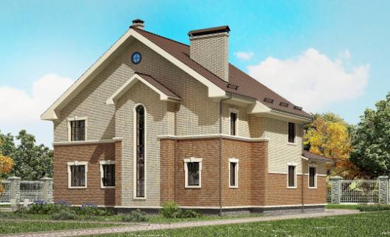 300-004-Л Проект двухэтажного дома, просторный дом из газосиликатных блоков Питкяранта | Проекты домов от House Expert