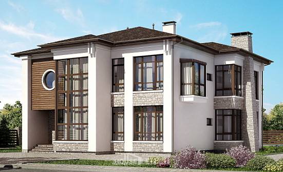 300-005-П Проект двухэтажного дома, просторный дом из кирпича Сегежа | Проекты домов от House Expert