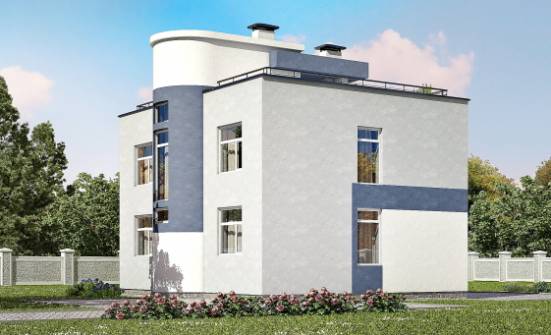 180-005-П Проект двухэтажного дома, красивый коттедж из теплоблока Кемь | Проекты домов от House Expert