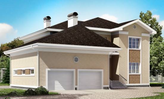 335-001-Л Проект двухэтажного дома и гаражом, просторный домик из кирпича Сегежа | Проекты домов от House Expert