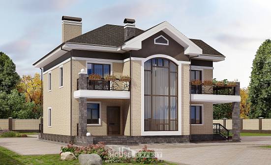 200-006-П Проект двухэтажного дома, красивый загородный дом из кирпича Кемь | Проекты домов от House Expert