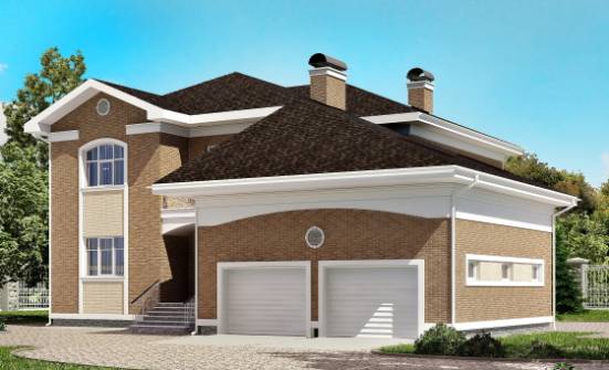 335-002-П Проект двухэтажного дома, гараж, уютный домик из кирпича Олонец | Проекты домов от House Expert