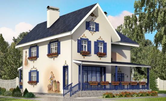 180-003-П Проект двухэтажного дома, красивый дом из кирпича Костомукша | Проекты домов от House Expert