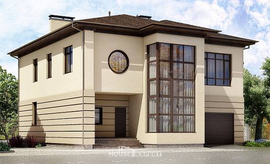 300-006-П Проект двухэтажного дома и гаражом, огромный домик из кирпича Кондопога | Проекты домов от House Expert