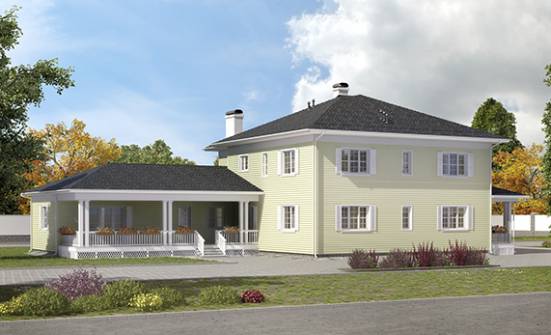 410-002-Л Проект двухэтажного дома, гараж, красивый домик из керамзитобетонных блоков Суоярви | Проекты домов от House Expert