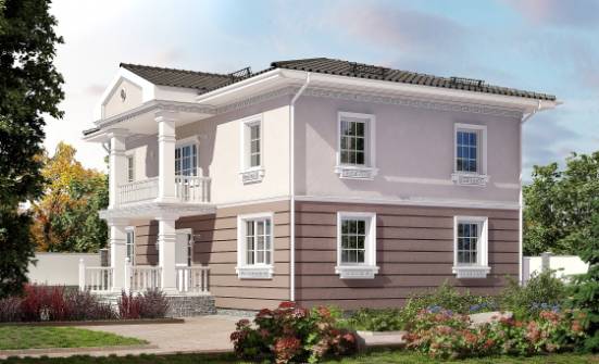 210-005-П Проект двухэтажного дома, простой загородный дом из теплоблока Суоярви | Проекты домов от House Expert