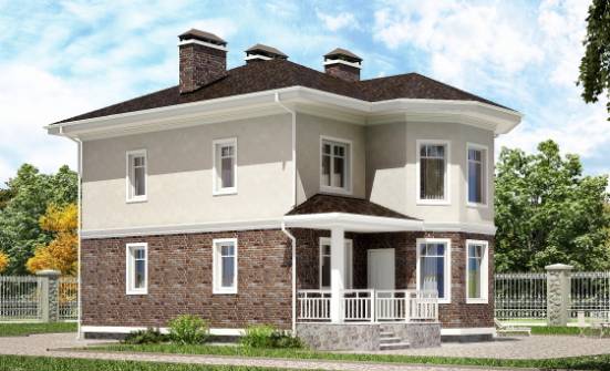 120-001-Л Проект трехэтажного дома, классический загородный дом из твинблока Петрозаводск | Проекты домов от House Expert