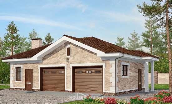 070-005-П Проект гаража из кирпича Петрозаводск | Проекты домов от House Expert