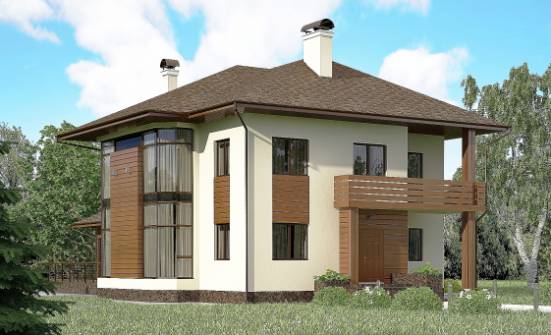 300-001-П Проект двухэтажного дома, красивый загородный дом из кирпича Кемь | Проекты домов от House Expert