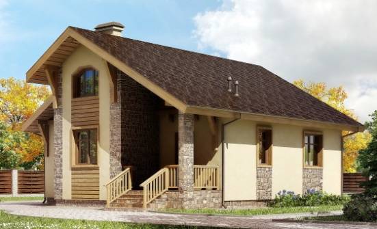 080-002-П Проект одноэтажного дома, экономичный домик из пеноблока Сегежа | Проекты домов от House Expert