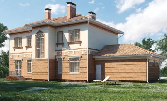 285-001-Л Проект двухэтажного дома и гаражом, огромный дом из кирпича Кондопога | Проекты домов от House Expert
