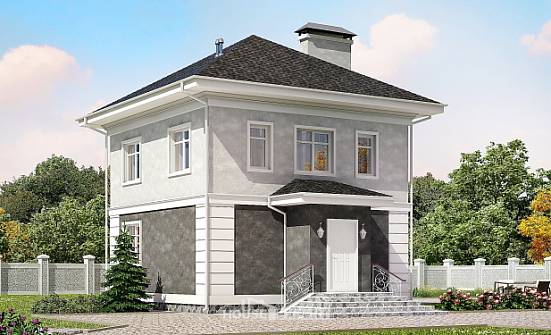 090-003-П Проект двухэтажного дома, современный дом из газобетона Лахденпохья | Проекты домов от House Expert