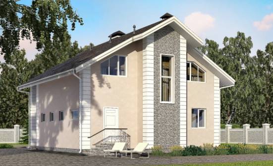 150-002-П Проект двухэтажного дома с мансардой, гараж, небольшой дом из арболита Сегежа | Проекты домов от House Expert