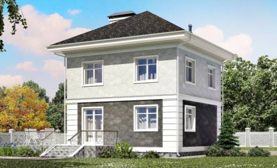 090-003-П Проект двухэтажного дома, современный дом из газобетона Лахденпохья | Проекты домов от House Expert