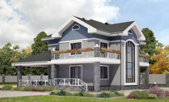 200-006-Л Проект двухэтажного дома, простой коттедж из кирпича Лахденпохья | Проекты домов от House Expert