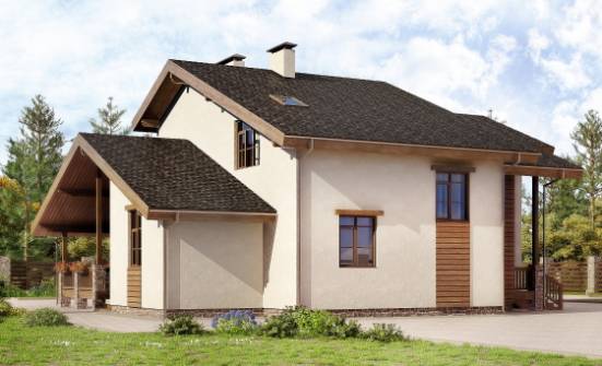 240-003-П Проект двухэтажного дома с мансардой, уютный домик из кирпича Кондопога | Проекты домов от House Expert