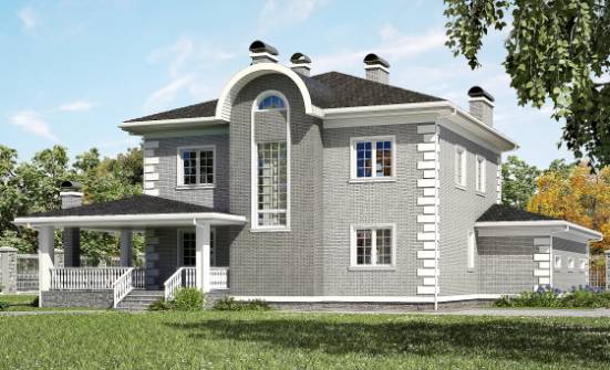 245-004-Л Проект двухэтажного дома, гараж, красивый загородный дом из кирпича Питкяранта | Проекты домов от House Expert