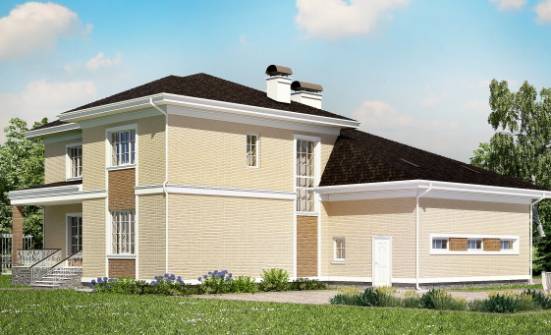 335-001-Л Проект двухэтажного дома и гаражом, просторный домик из кирпича Сегежа | Проекты домов от House Expert