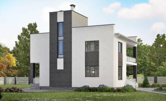 225-001-П Проект двухэтажного дома, простой загородный дом из бризолита Кемь | Проекты домов от House Expert