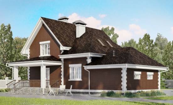 190-003-Л Проект двухэтажного дома мансардный этаж, гараж, уютный домик из арболита Кемь | Проекты домов от House Expert