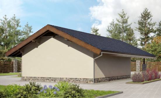 060-005-П Проект гаража из кирпича Костомукша | Проекты одноэтажных домов от House Expert
