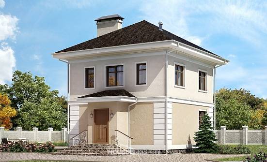 090-003-Л Проект двухэтажного дома, уютный загородный дом из теплоблока Петрозаводск | Проекты домов от House Expert