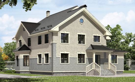 300-004-П Проект двухэтажного дома, большой загородный дом из теплоблока Олонец | Проекты домов от House Expert