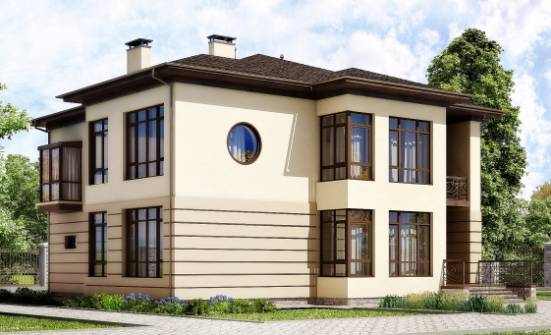 300-006-П Проект двухэтажного дома и гаражом, огромный домик из кирпича Кондопога | Проекты домов от House Expert