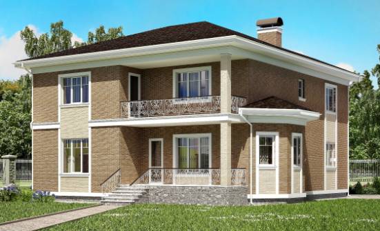 335-002-П Проект двухэтажного дома, гараж, уютный домик из кирпича Олонец | Проекты домов от House Expert