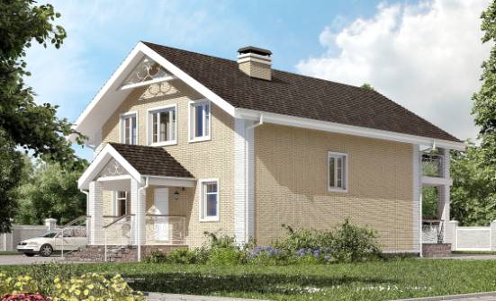150-007-Л Проект двухэтажного дома с мансардой, небольшой дом из теплоблока Сортавала | Проекты домов от House Expert