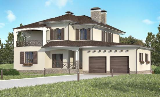 285-002-П Проект двухэтажного дома и гаражом, уютный домик из кирпича Лахденпохья | Проекты домов от House Expert
