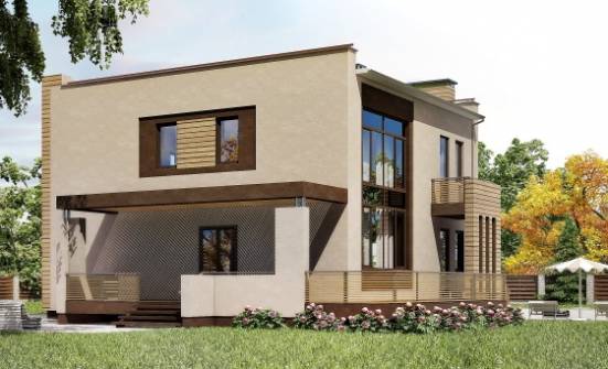 220-003-Л Проект двухэтажного дома, гараж, средний коттедж из керамзитобетонных блоков Костомукша | Проекты домов от House Expert