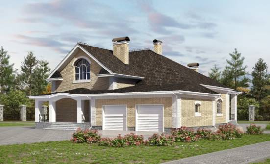 290-001-П Проект двухэтажного дома мансардой, гараж, огромный загородный дом из кирпича Кемь | Проекты домов от House Expert