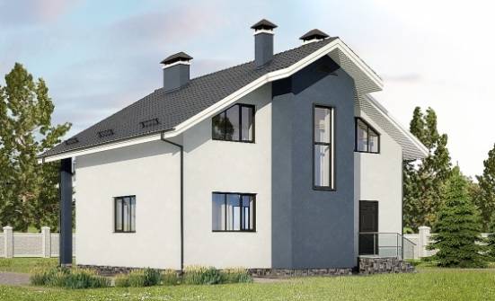 150-005-П Проект двухэтажного дома мансардный этаж, небольшой дом из пеноблока Сортавала | Проекты домов от House Expert