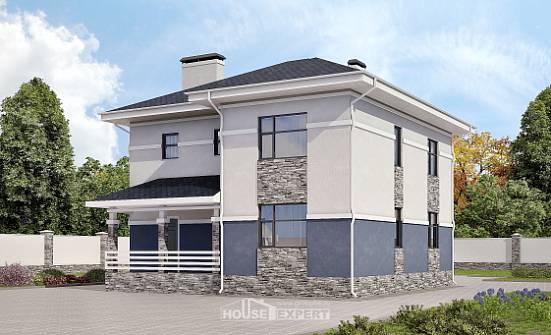 150-014-Л Проект двухэтажного дома, классический загородный дом из блока Сортавала | Проекты домов от House Expert