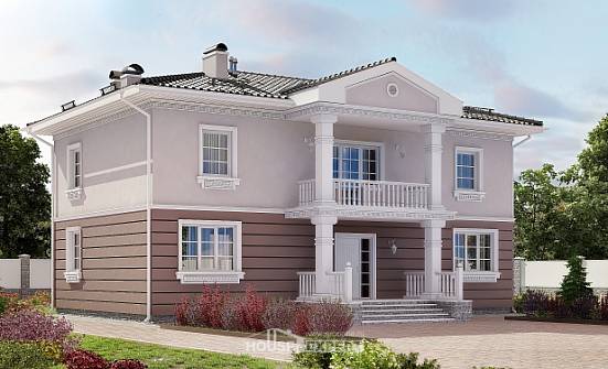 210-005-П Проект двухэтажного дома, простой загородный дом из теплоблока Суоярви | Проекты домов от House Expert