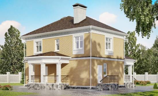 160-001-Л Проект двухэтажного дома, бюджетный дом из газобетона Лахденпохья | Проекты домов от House Expert