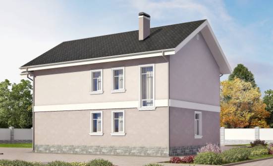170-008-П Проект двухэтажного дома, экономичный дом из бризолита Сортавала | Проекты домов от House Expert