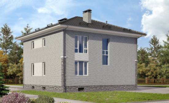 275-004-П Проект трехэтажного дома и гаражом, уютный загородный дом из кирпича Суоярви | Проекты домов от House Expert