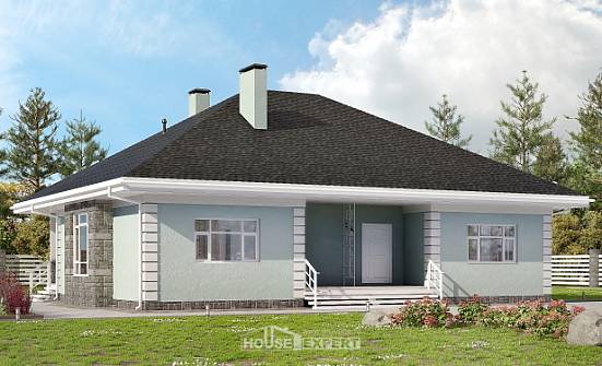135-003-Л Проект одноэтажного дома, уютный дом из арболита Лахденпохья | Проекты домов от House Expert