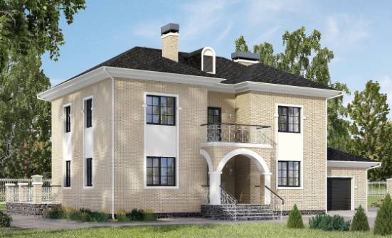 180-006-П Проект двухэтажного дома и гаражом, красивый домик из кирпича Сегежа | Проекты домов от House Expert